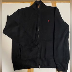 Men’s full zip polo sweater